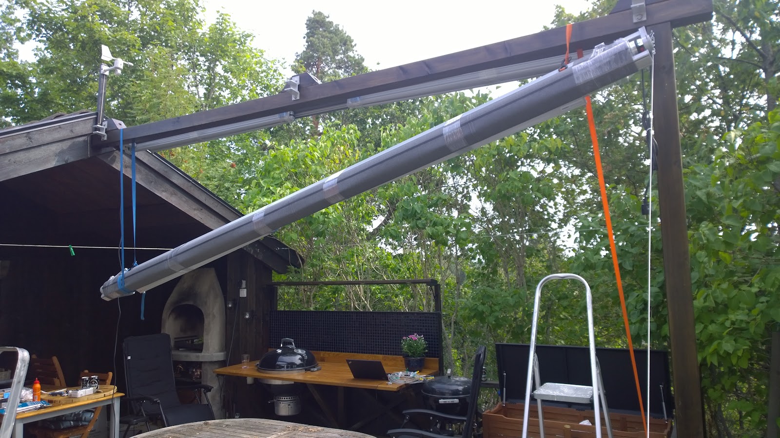 Forlængelse af træterrasse