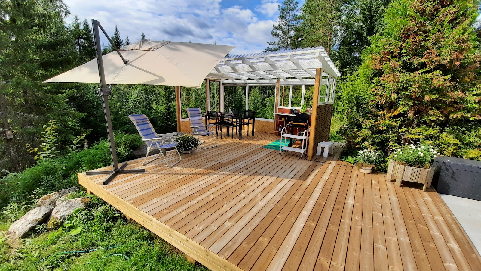 Udekøkken på skrænt