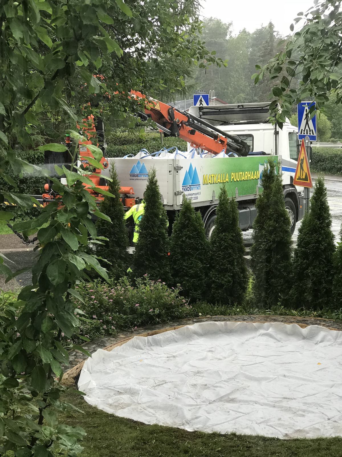 Terrasse af ølandsbrud og marksten