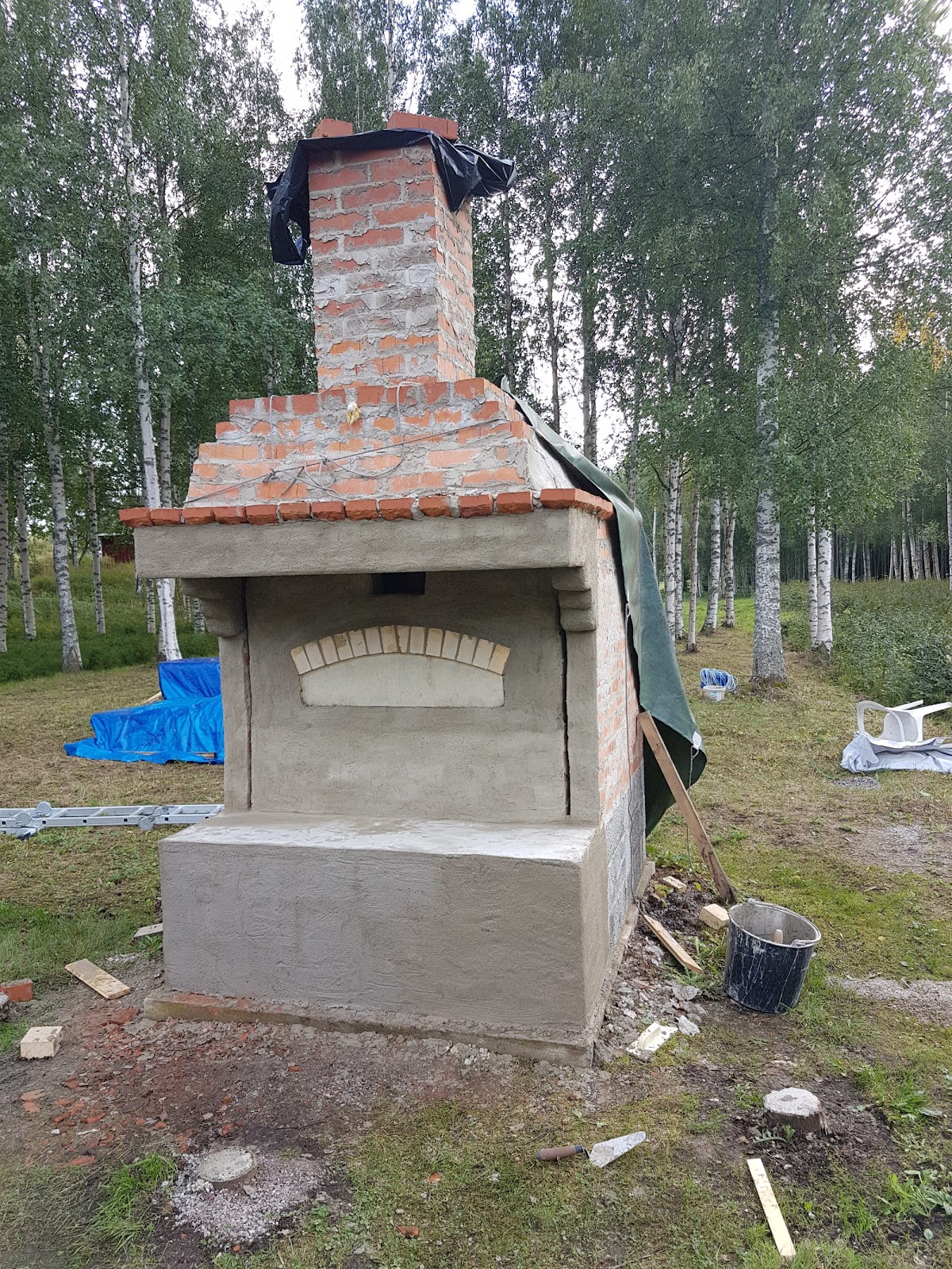 Bageri med brændefyret ovn