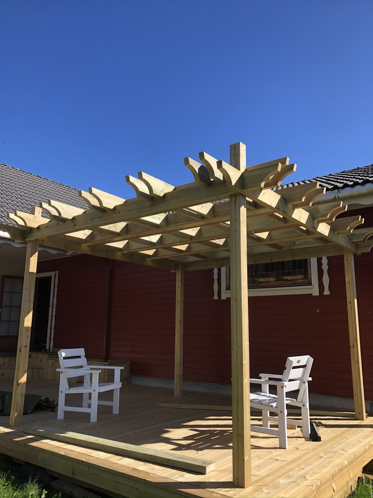 Terrasse med pergola