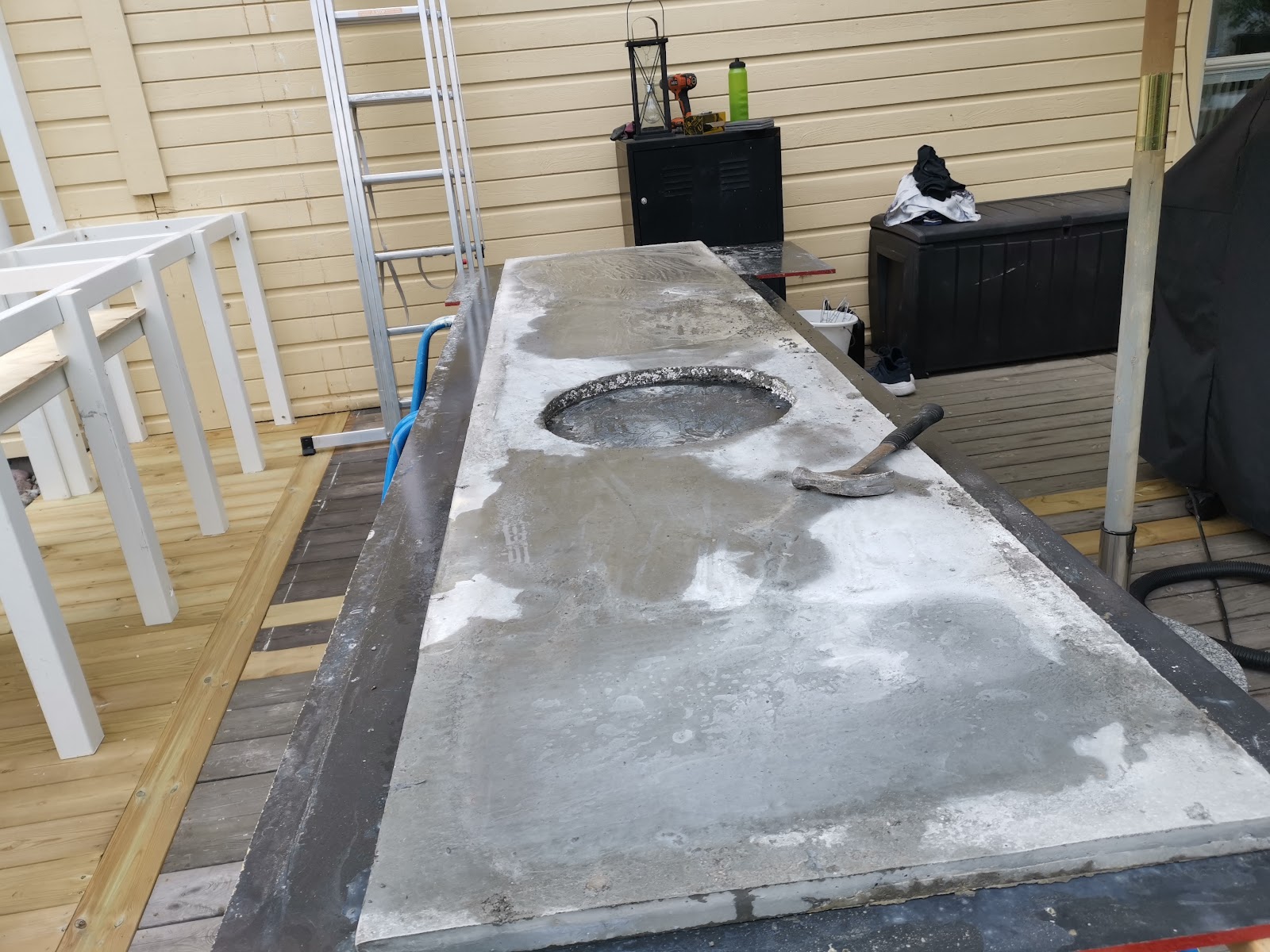 Betonbord til udekøkken