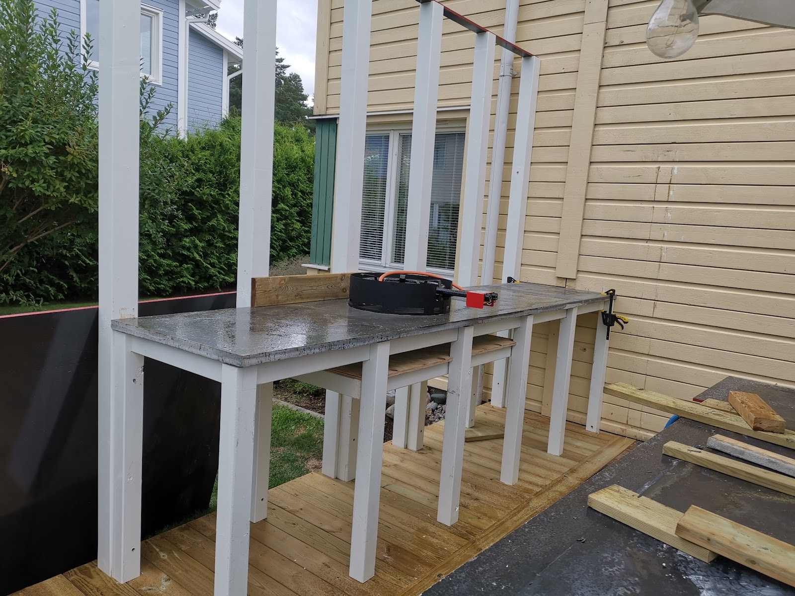 Betonbord til udekøkken