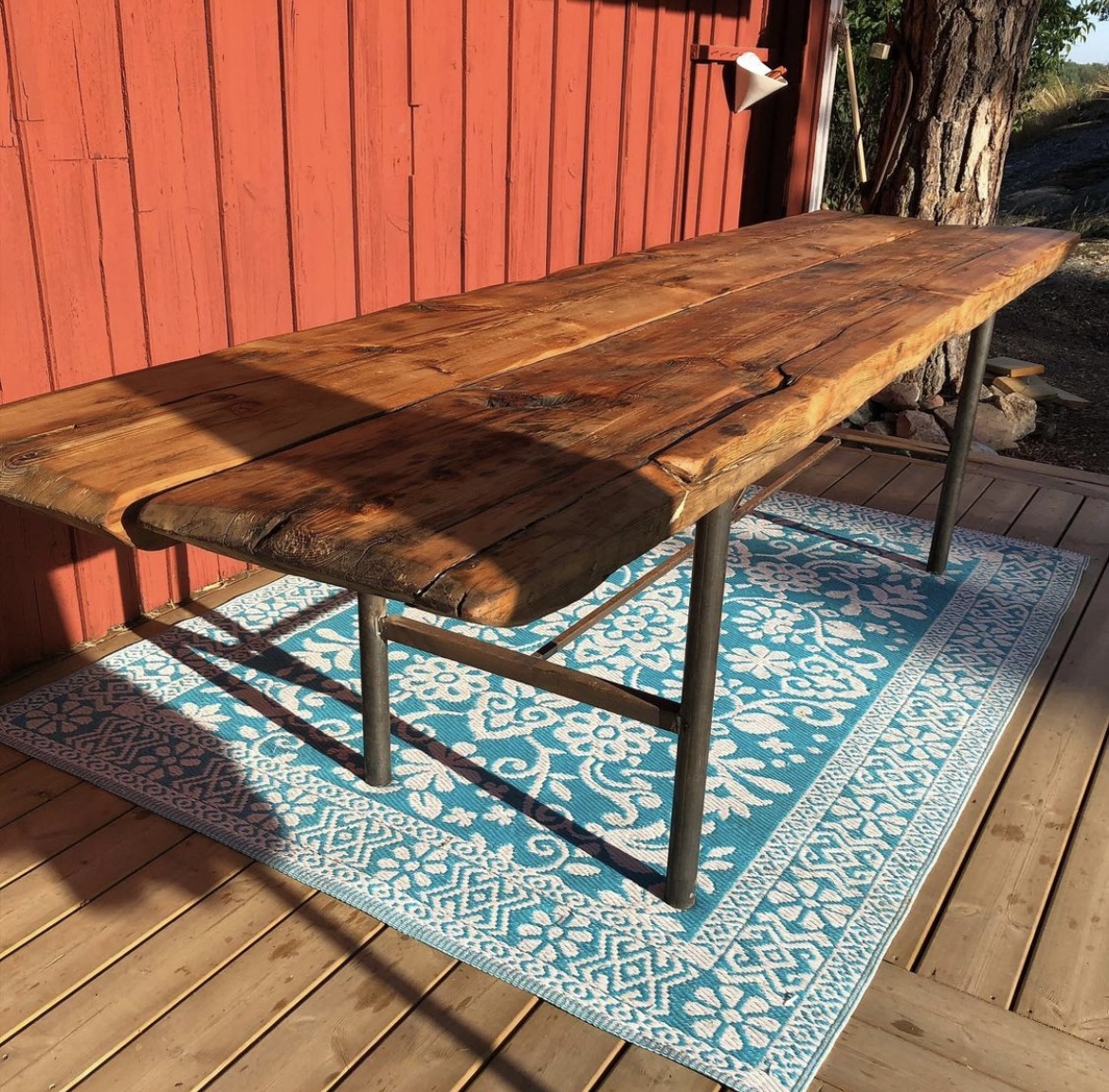 Udendørs spisebord, genbrugsmateriale