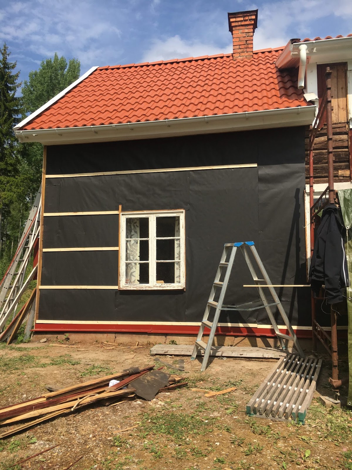 Ny facade på træhus