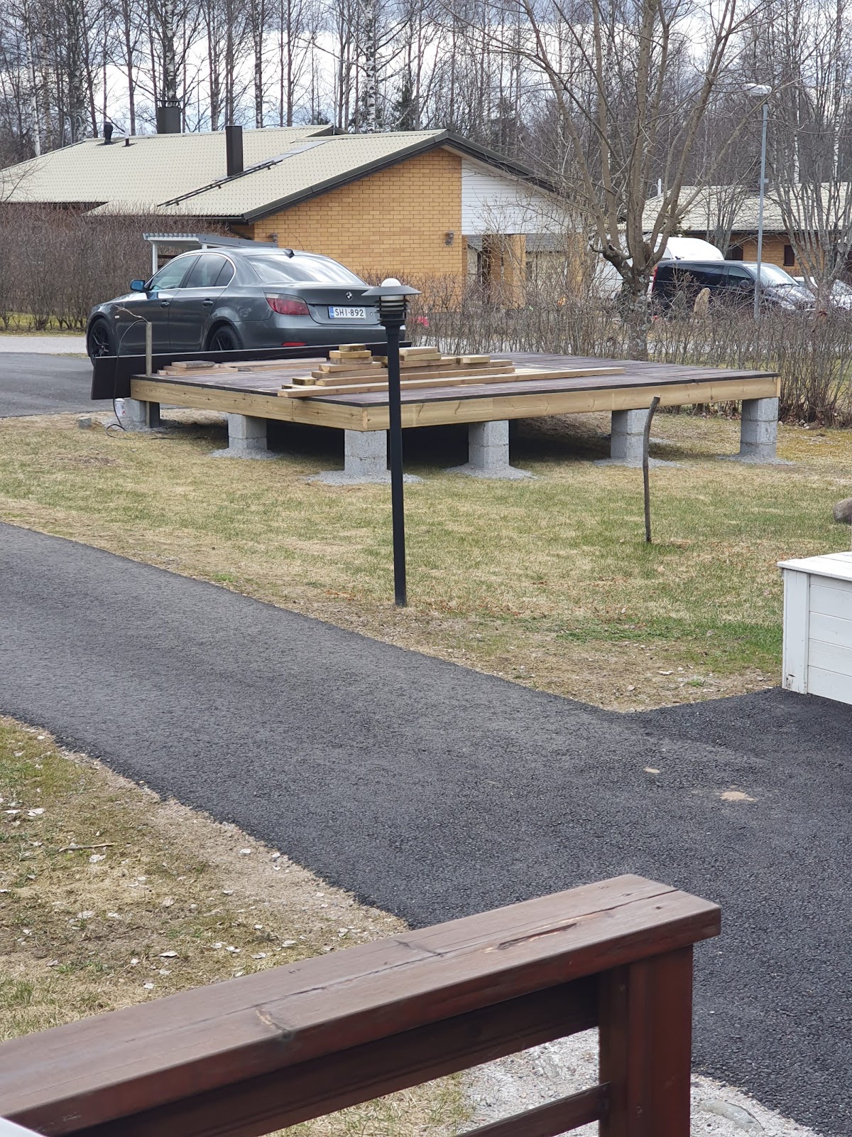 Skur på punktfundament