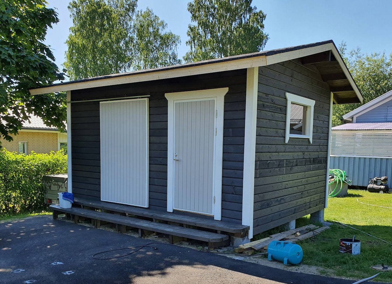 Skur på punktfundament