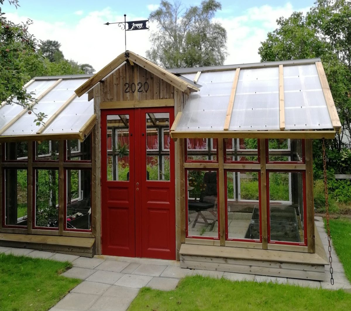 Drivhus af løst tømmer