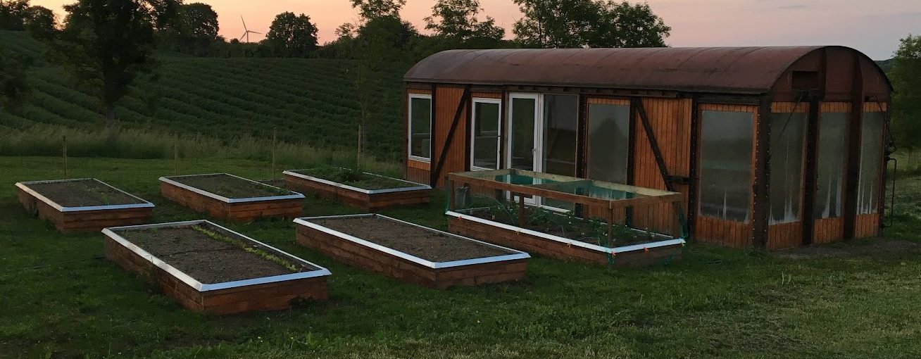 Orangeri af gammel godsvogn