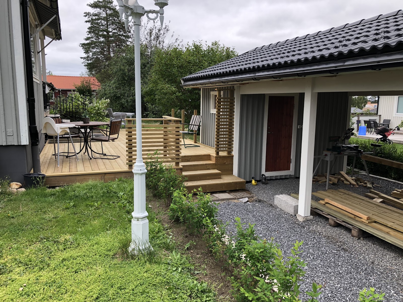 Carport og ny terrasse