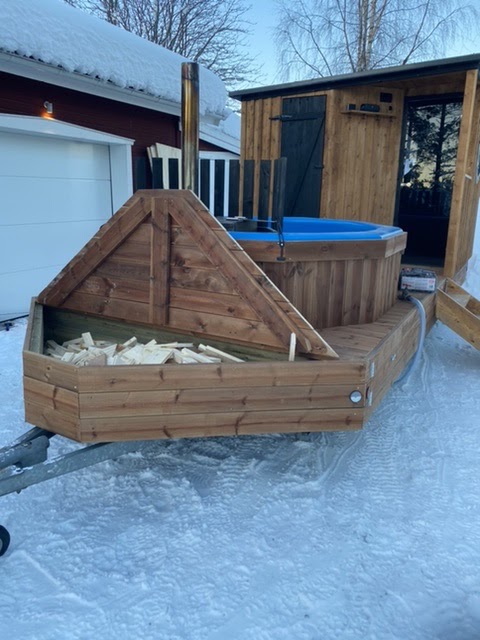 Rullende spa med sauna
