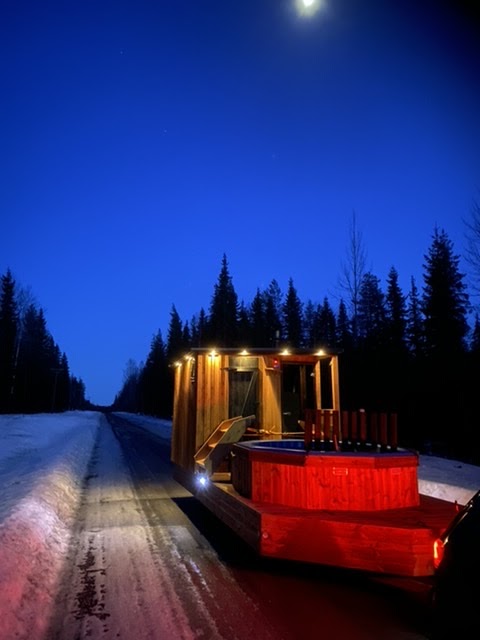 Rullende spa med sauna
