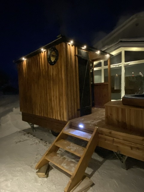 Rullende spa med sauna