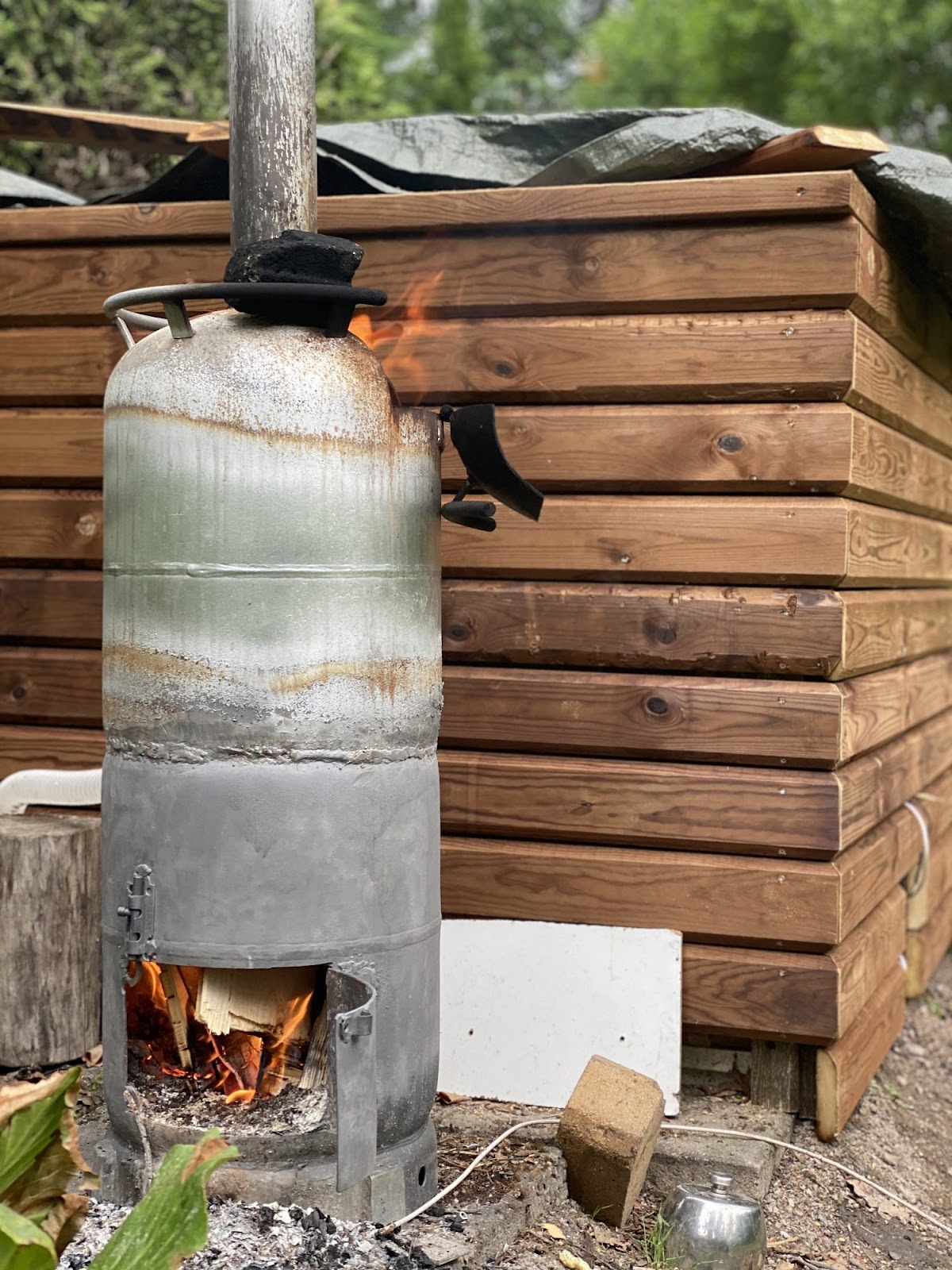 Hjemmelavet vilmarksbad med varme