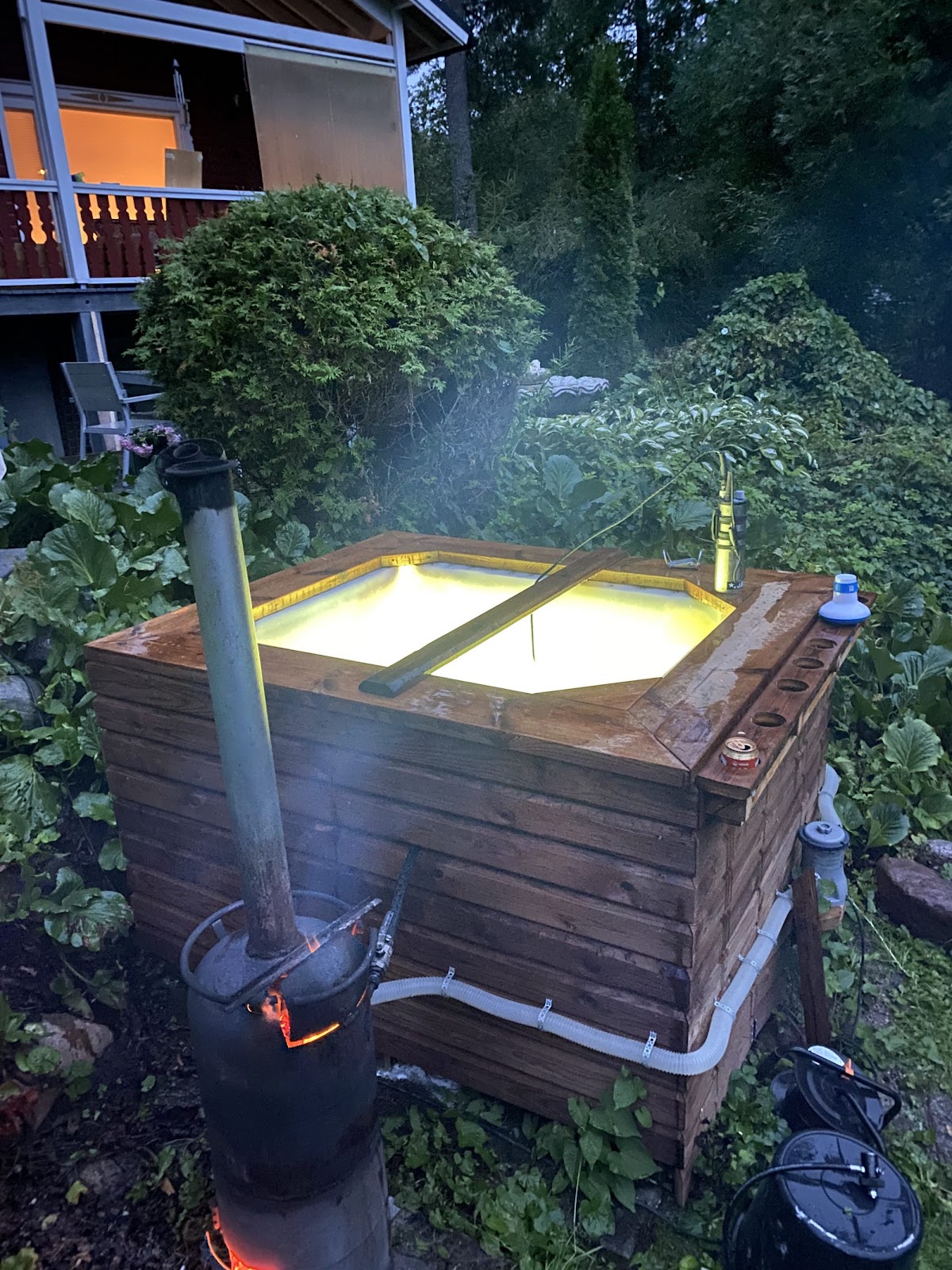 Hjemmelavet vilmarksbad med varme