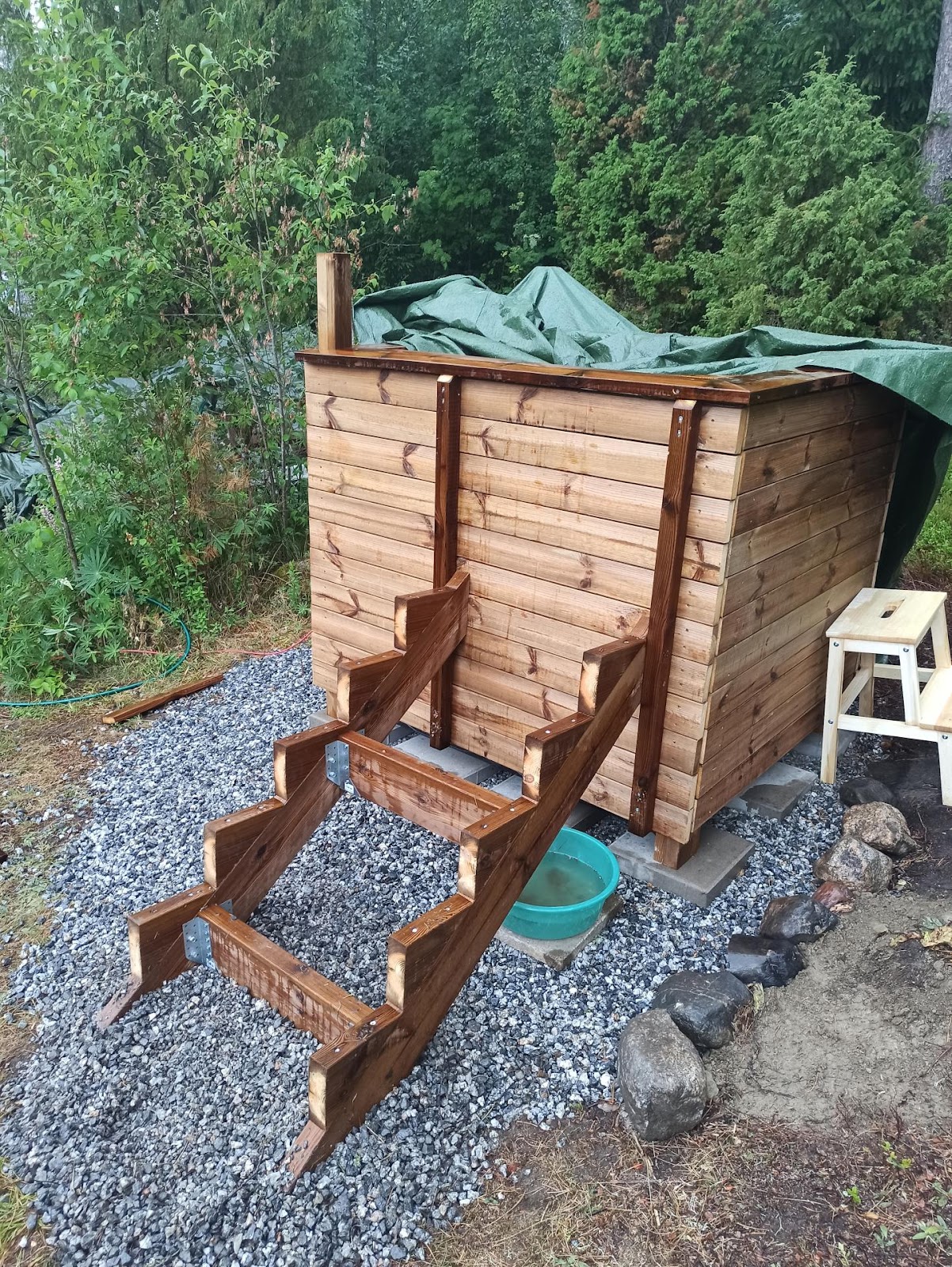 Vildmarksbad i vandtank