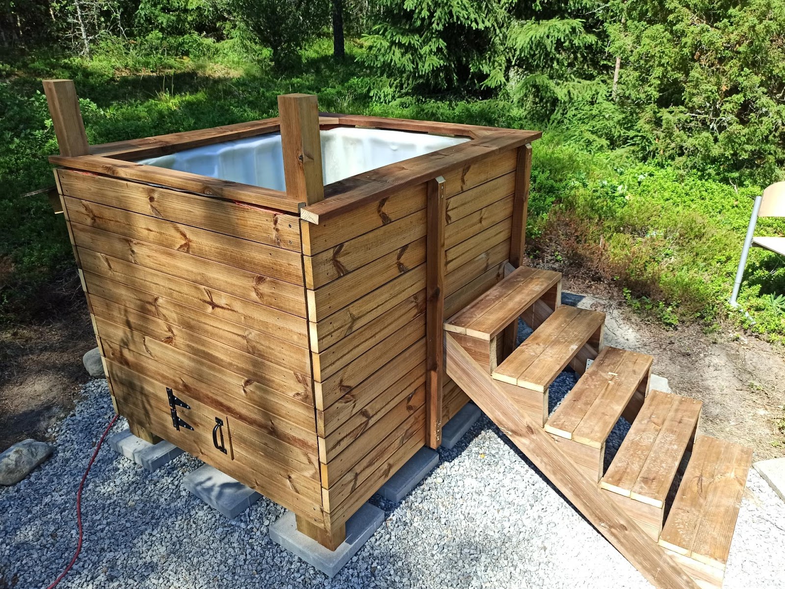 Vildmarksbad i vandtank