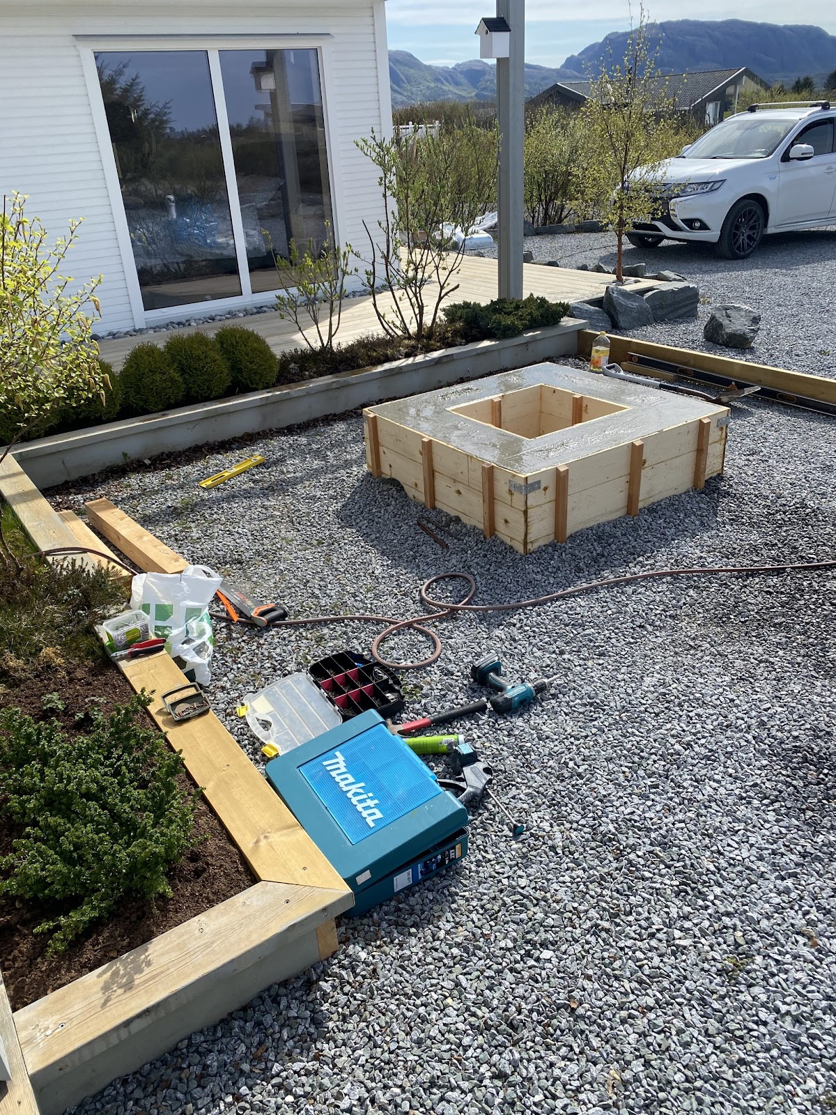 Patio nuotiopaikalla