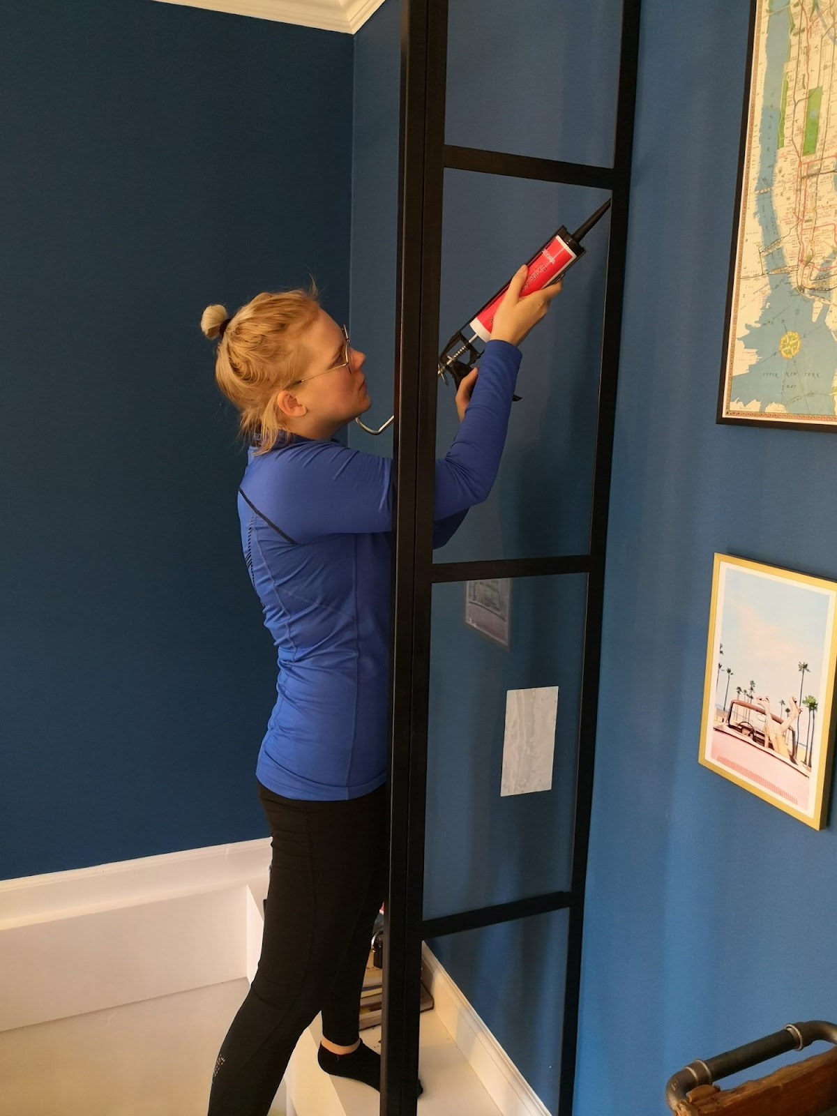 New York -lasiseinä