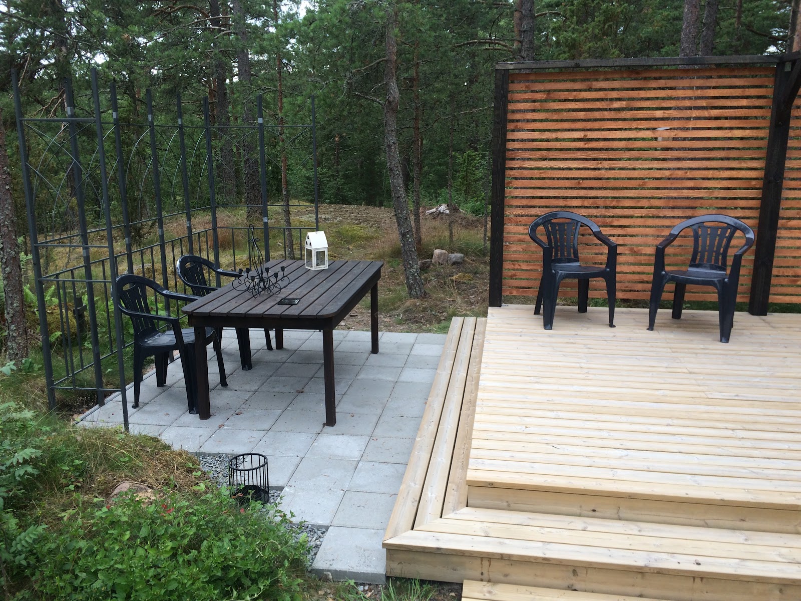 Pihaterassin ja katoksen rakentaminen