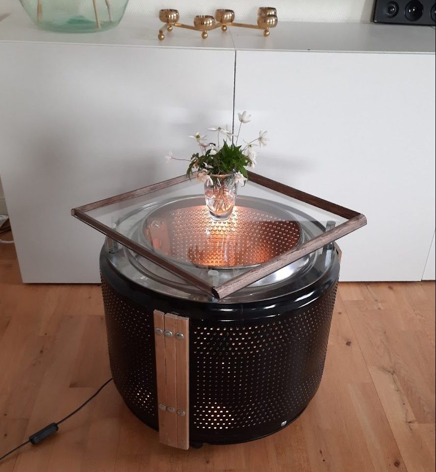 Pesukoneen rummusta sohvapöydäksi