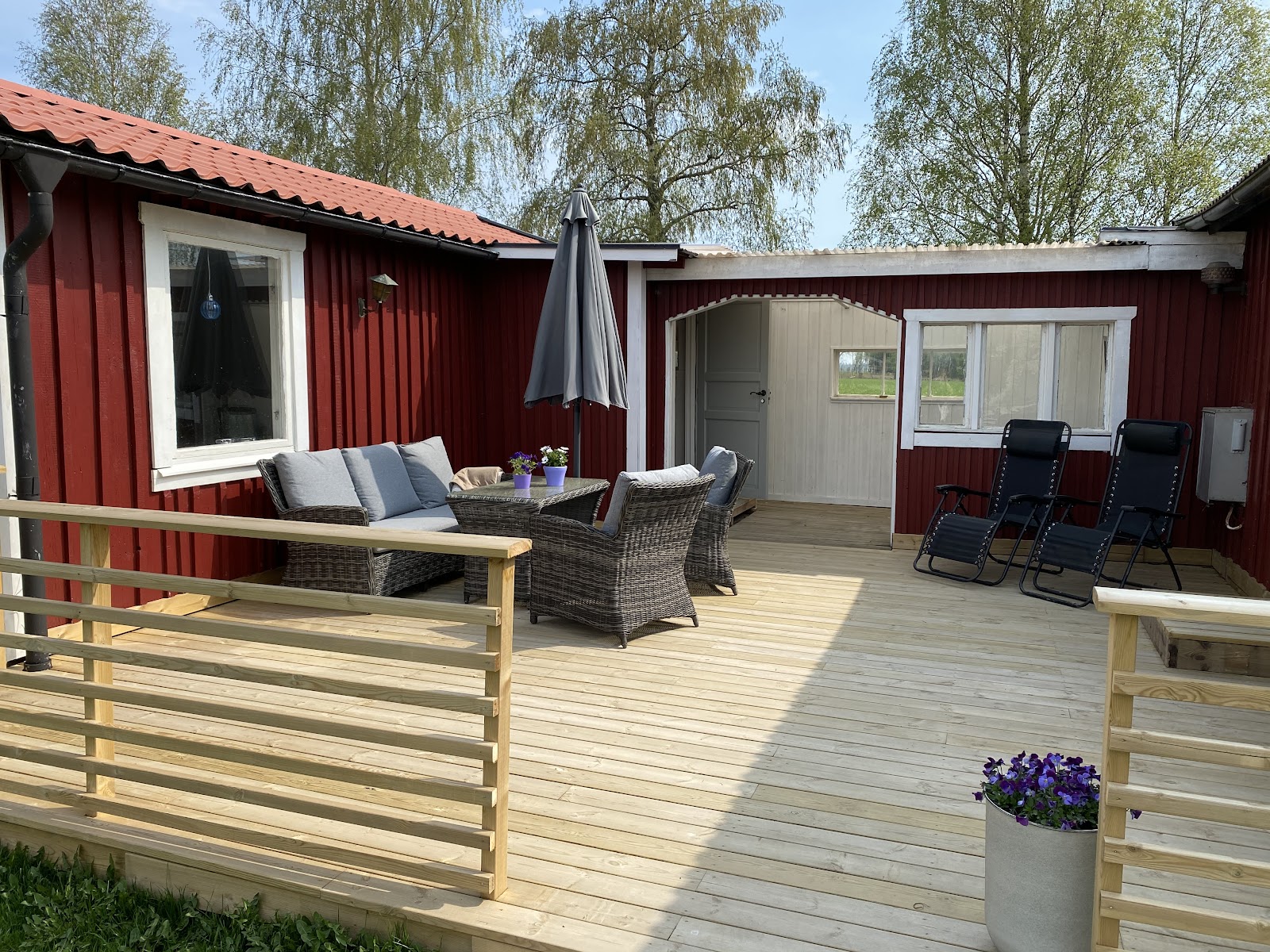 Balkongen på kolonihytta