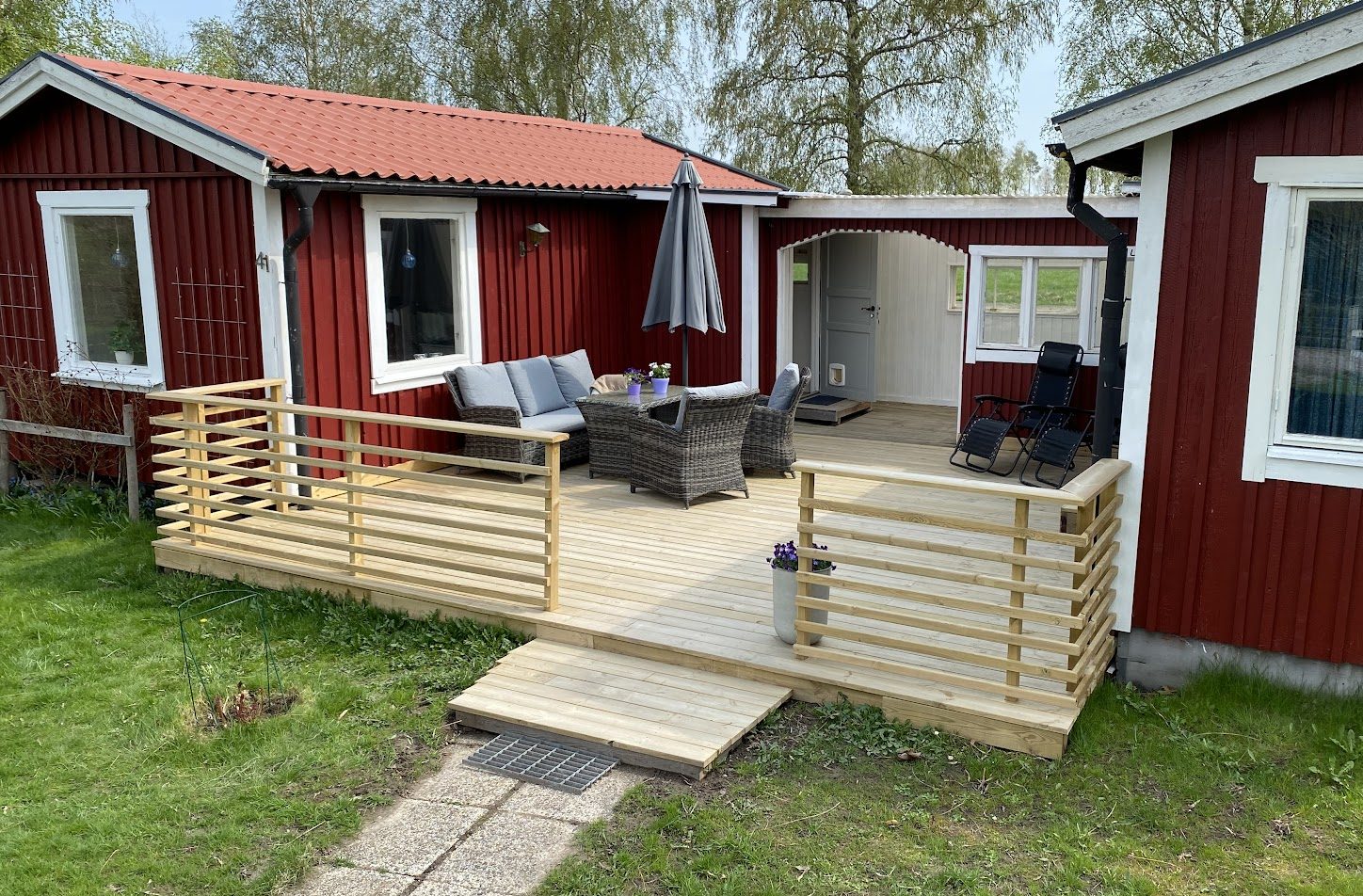 Balkongen på kolonihytta