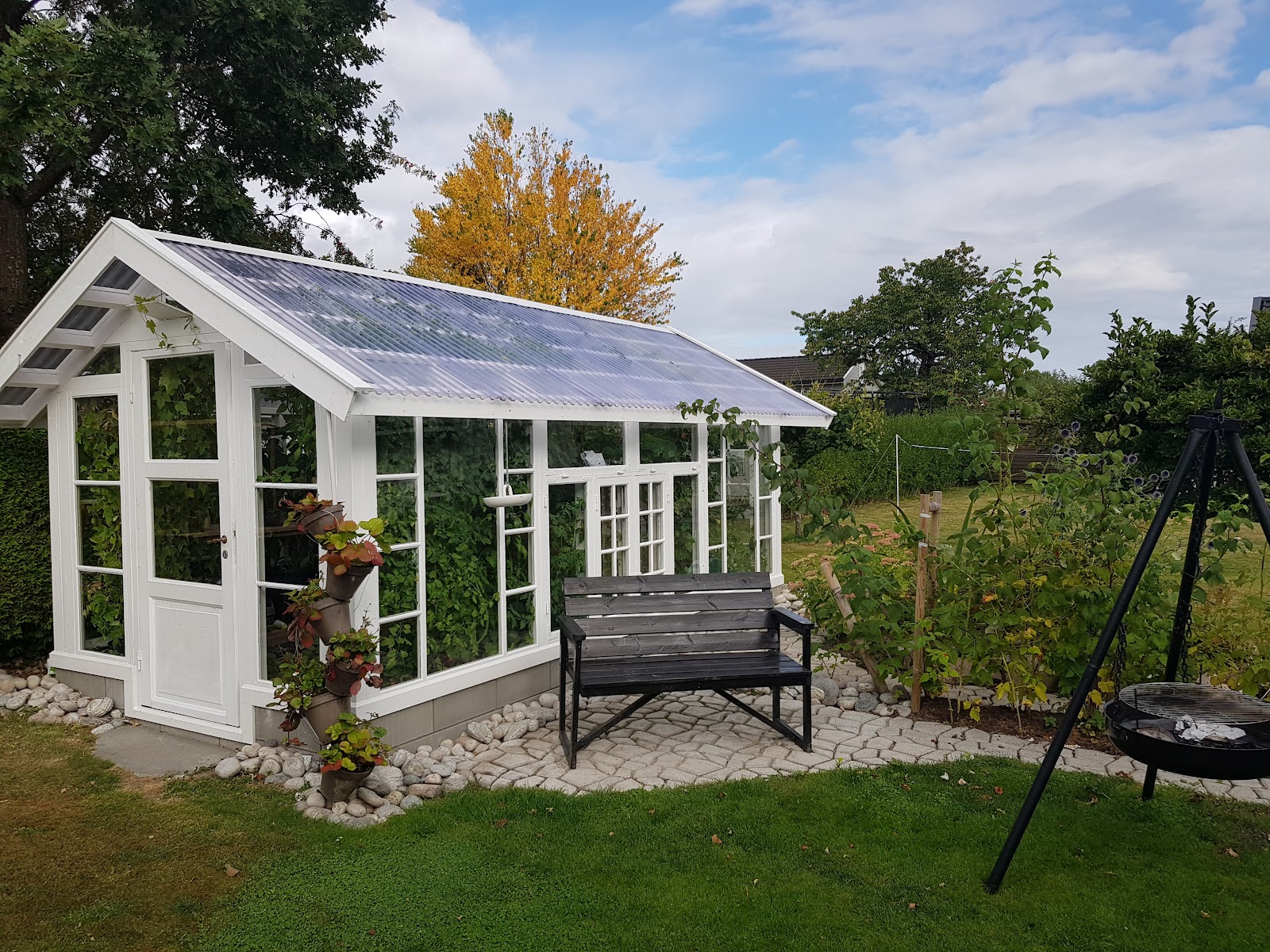 Orangeri av gjenbruksmaterialer