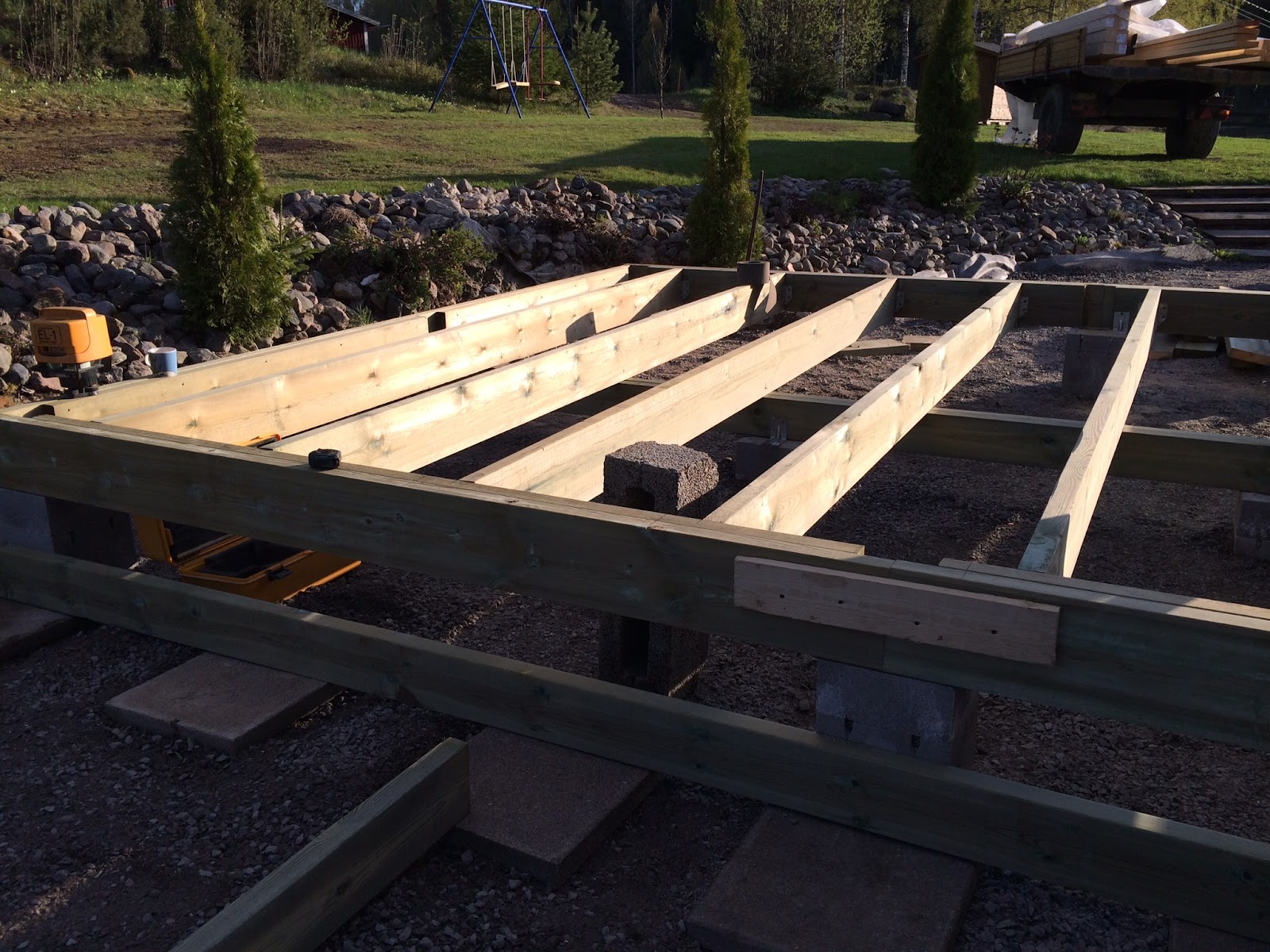 Vinterhage på punktfundament