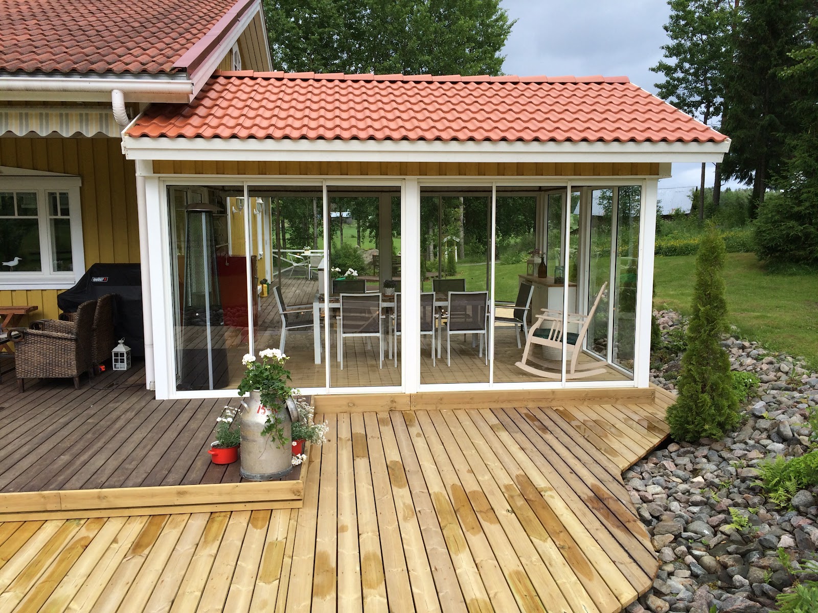 Vinterhage på punktfundament