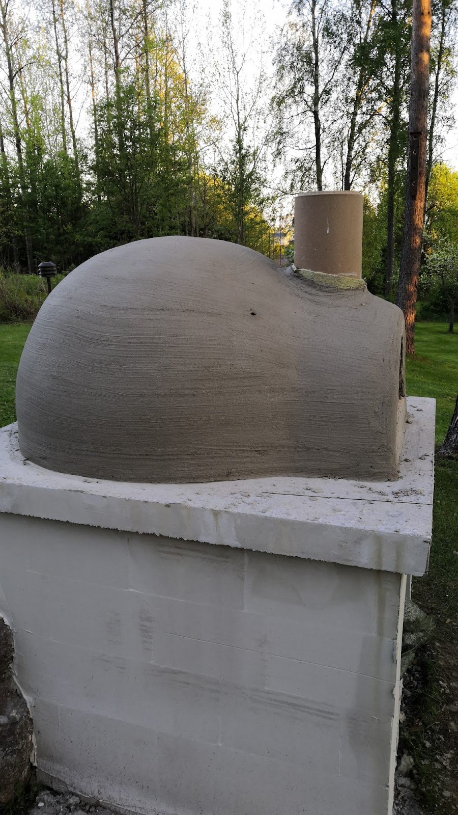 Pizzaovn etter badeball