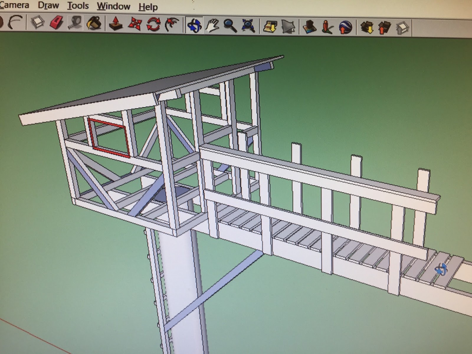 Hytter med broforbindelse