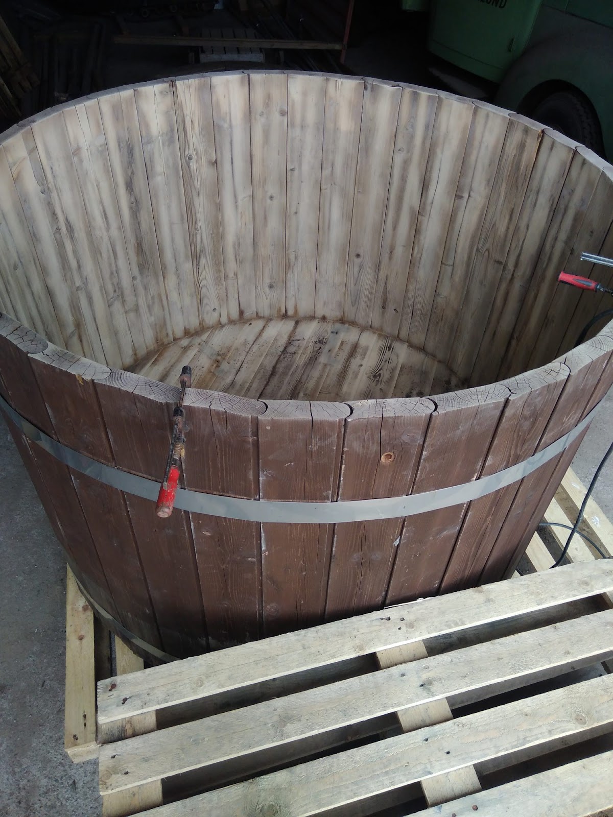 Badestamp med kule detaljer