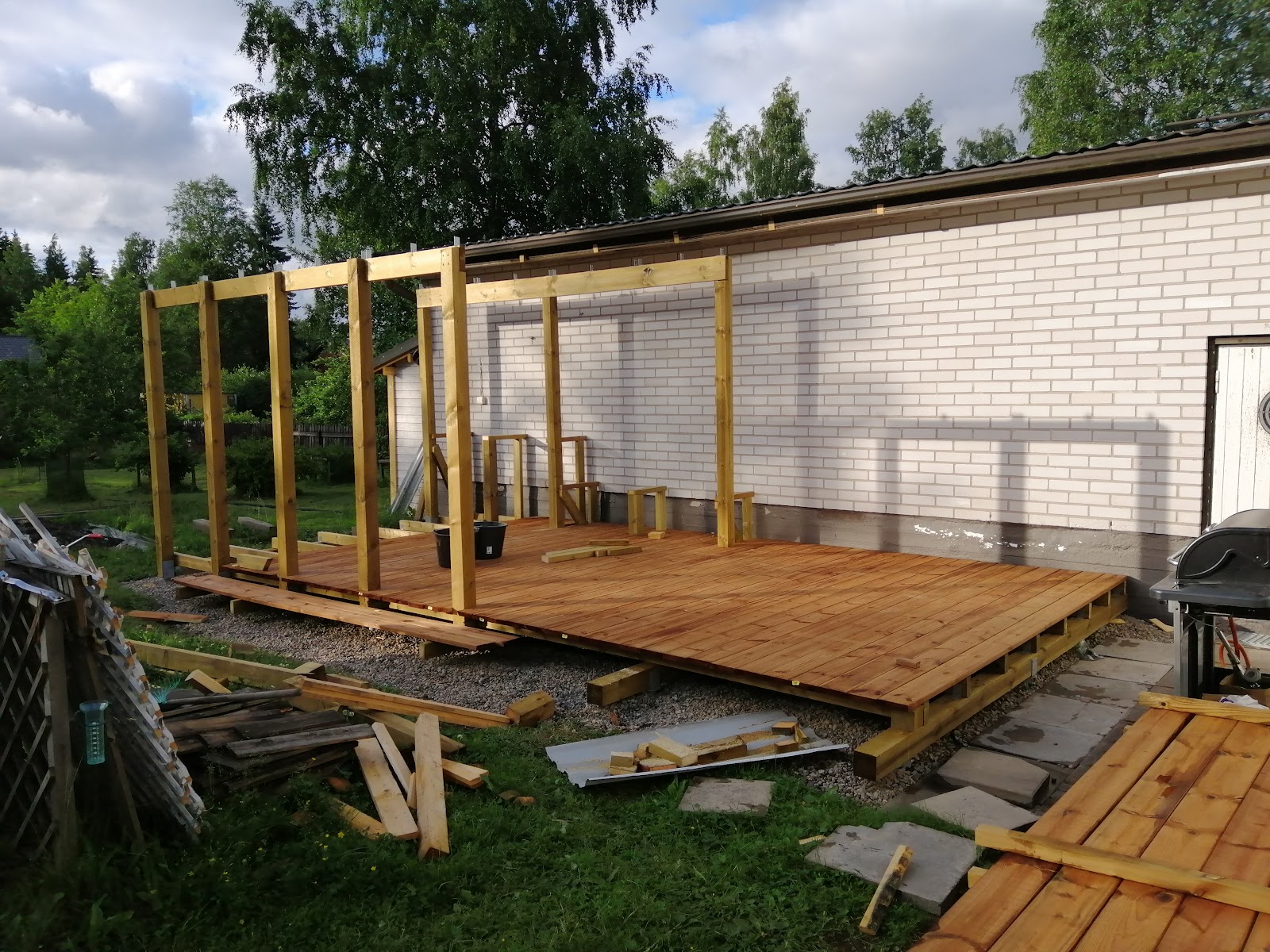 Terrasse med solid tak