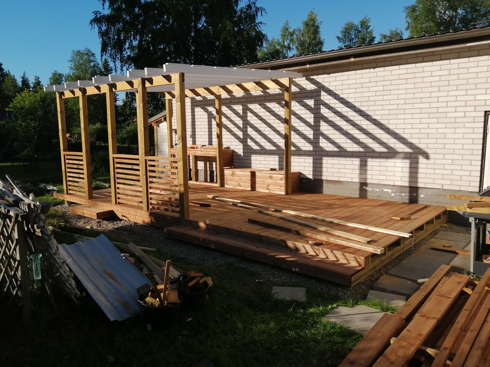 Terrasse med solid tak