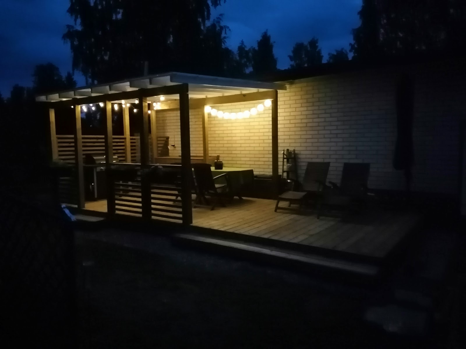 Terrasse med solid tak