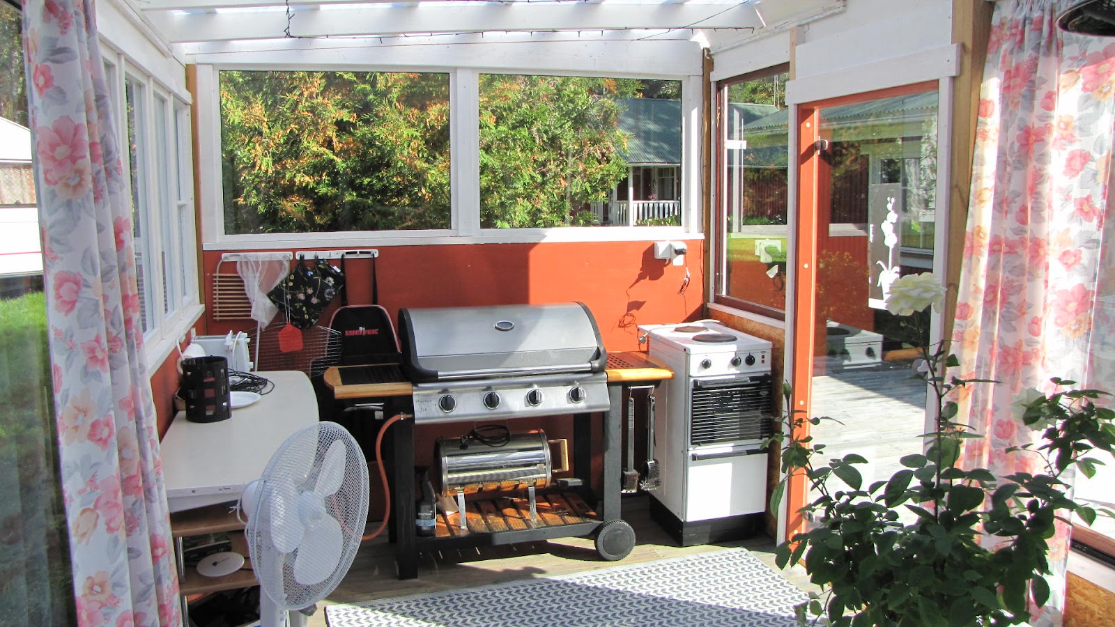 Utekjøkken i skråningen