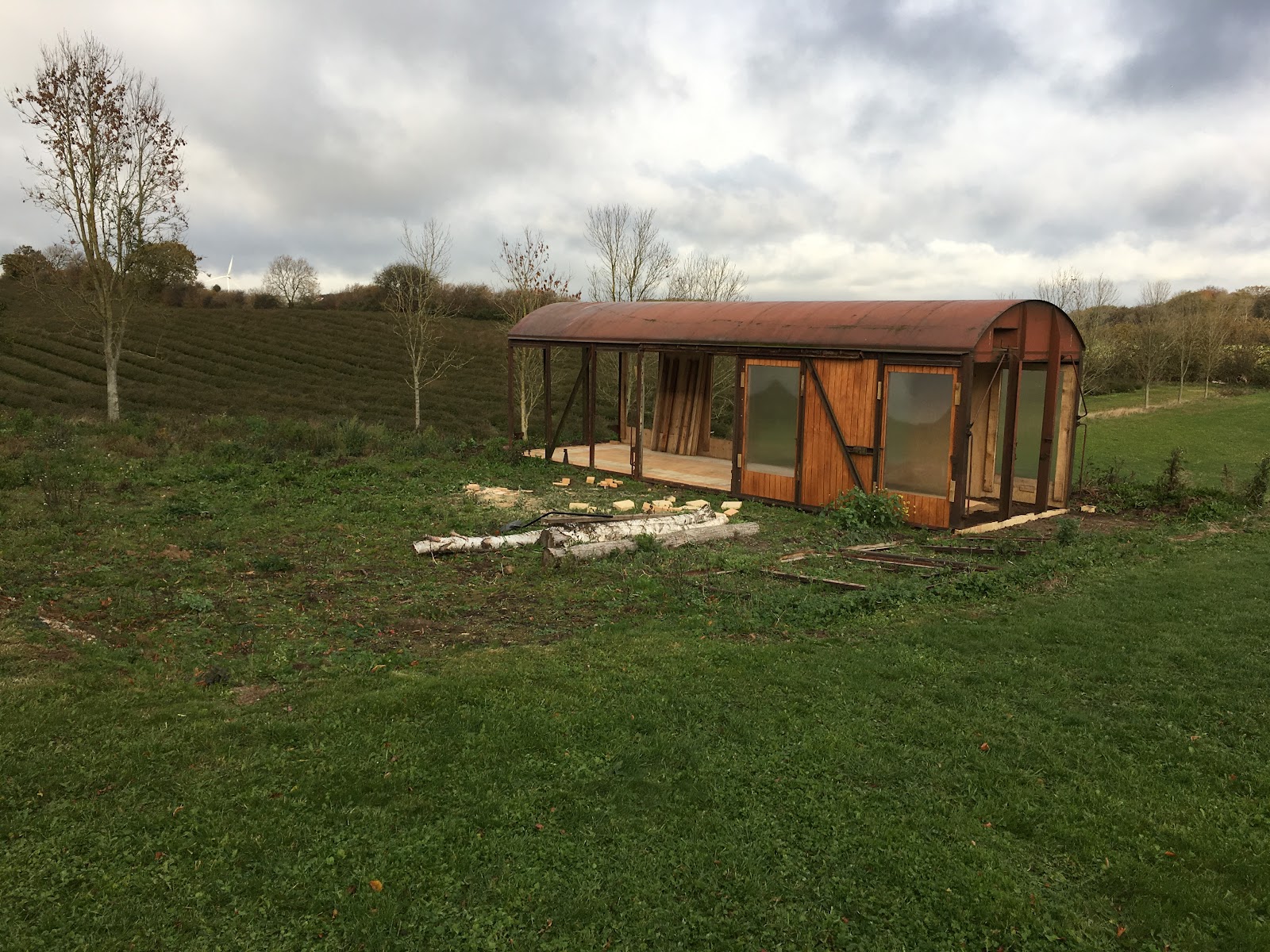 Orangeri av gammel godsvogn