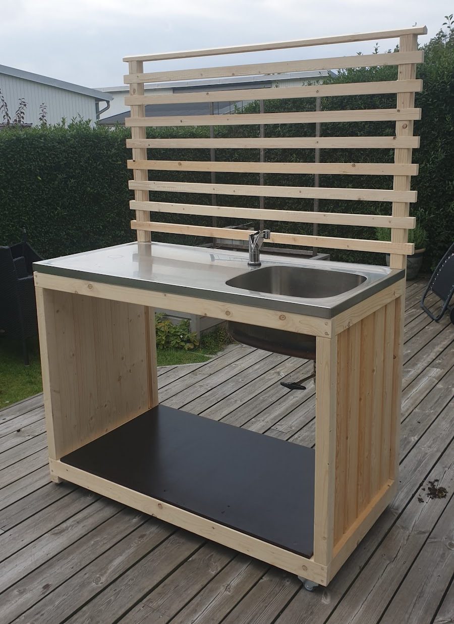 Utrullbar utendørs vask