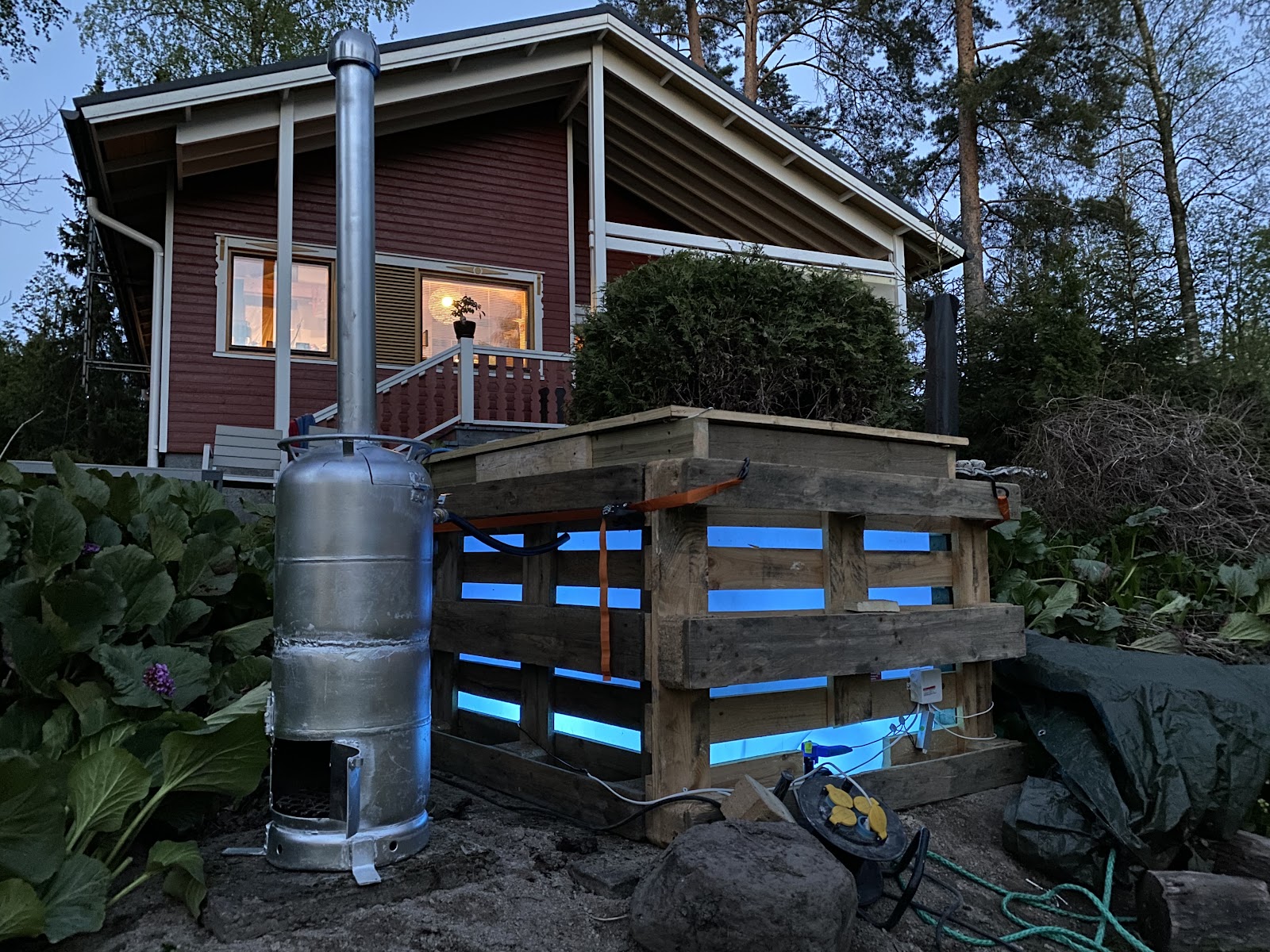 Hjemmelaget badestamp med oppvarming