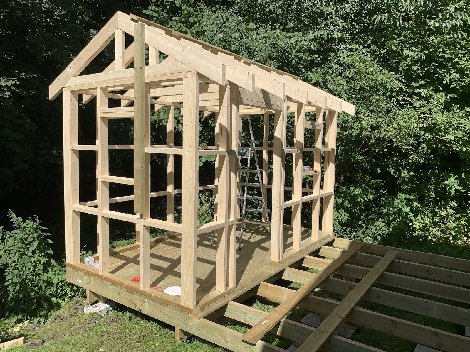 Bygge utebod på hytta