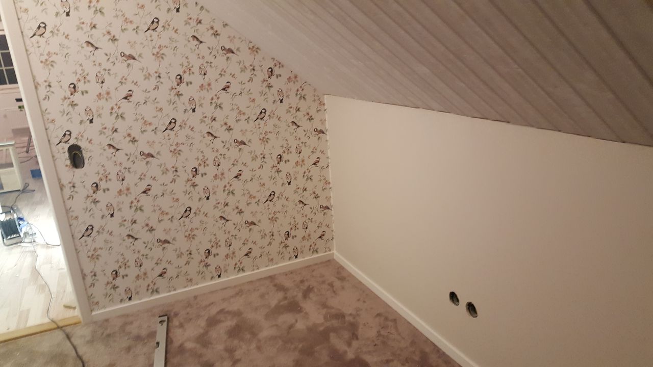 Oppe i det nye huset