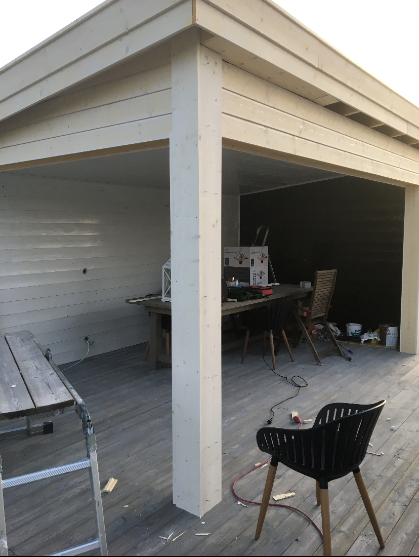 Utestue og utekjøkken