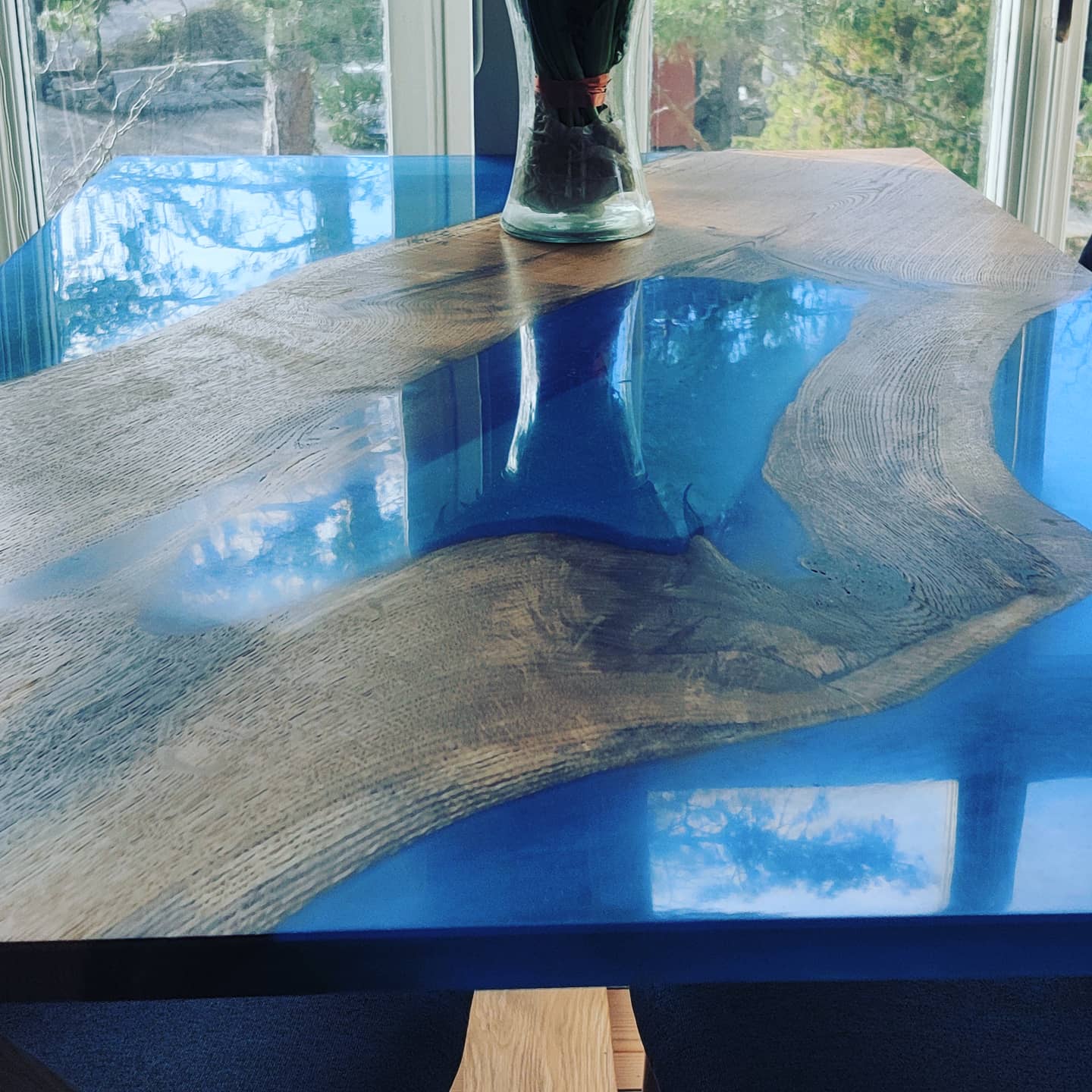 Epoksy "river table" i eik