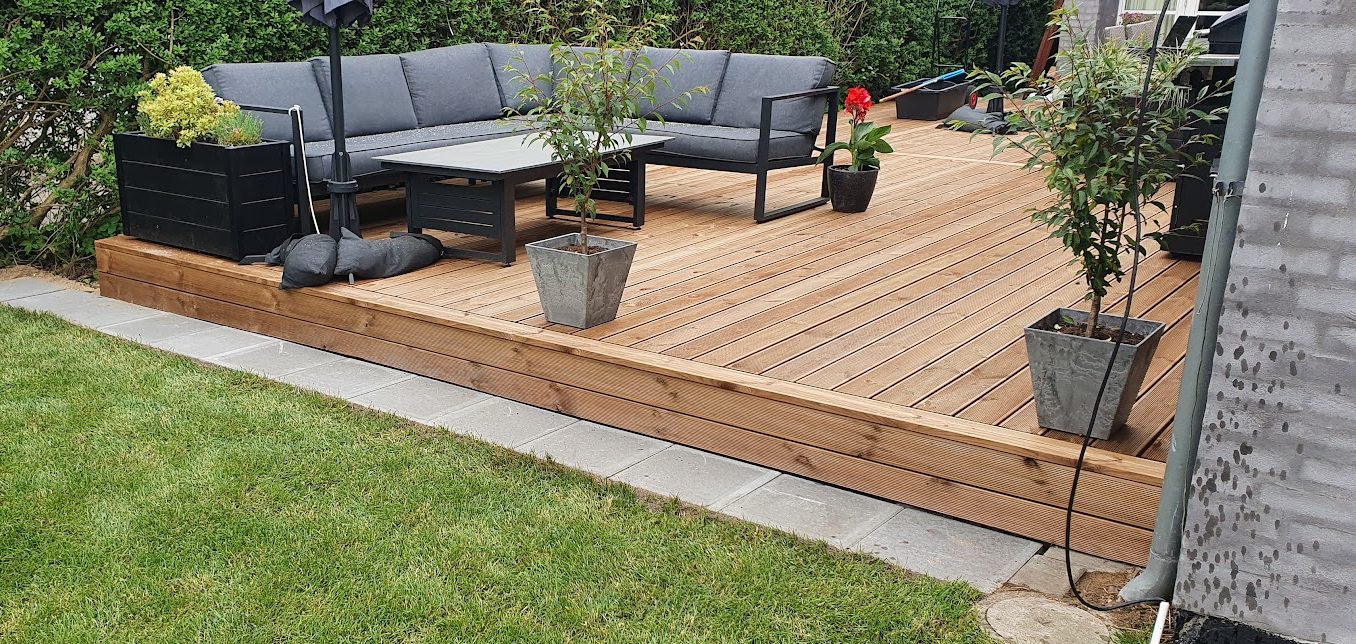 Terasse på 11 x 5 meter