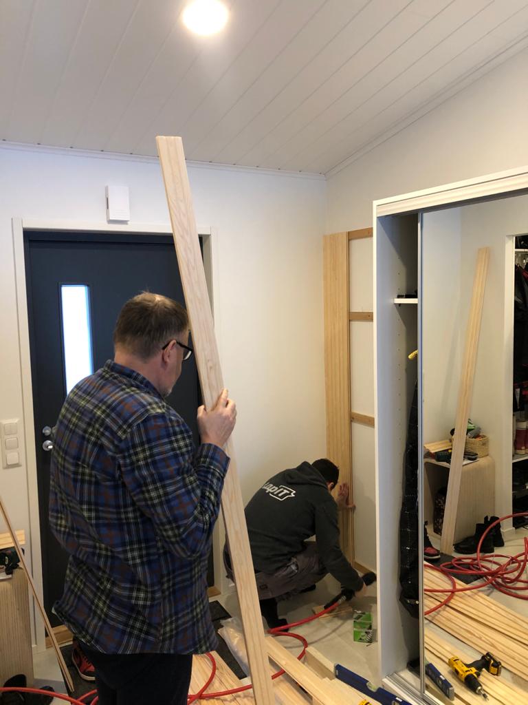 Oppbevaringsløsning i gang