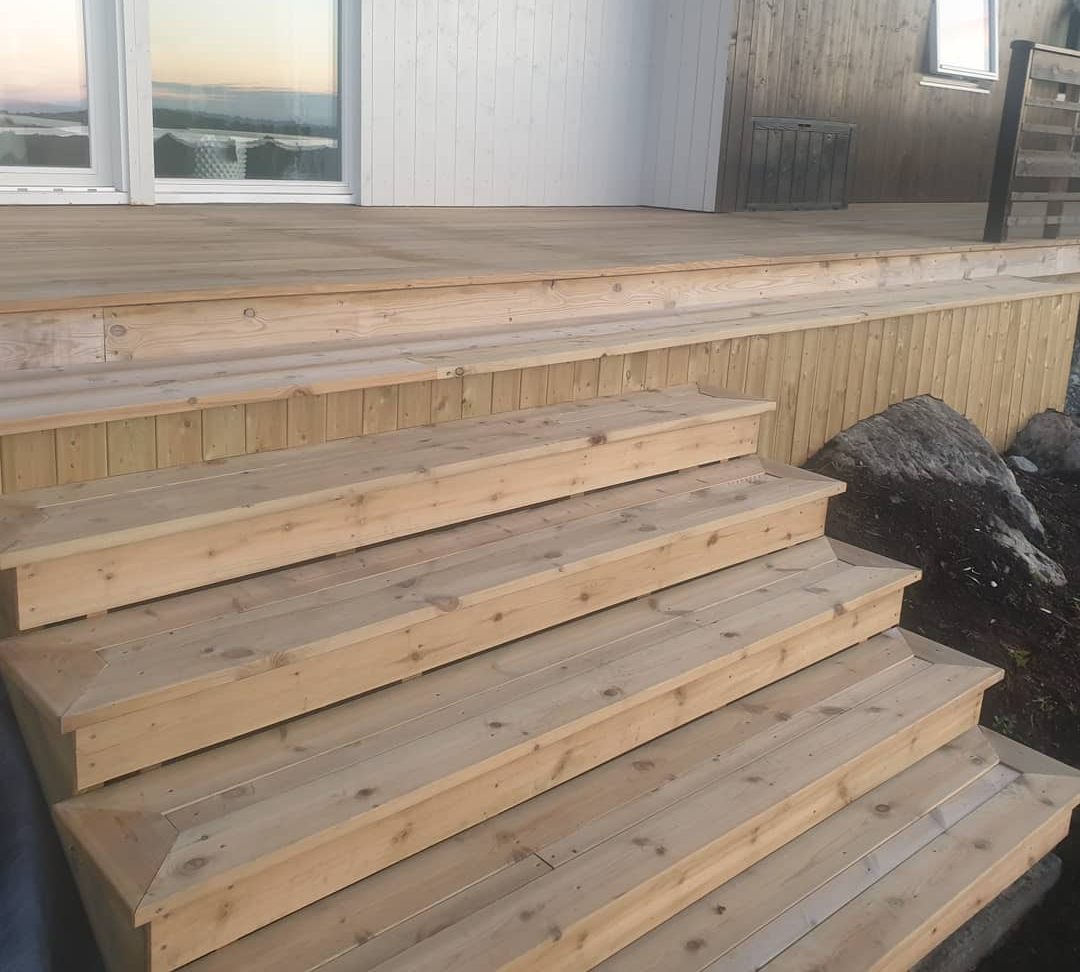 Trapp til terrasse