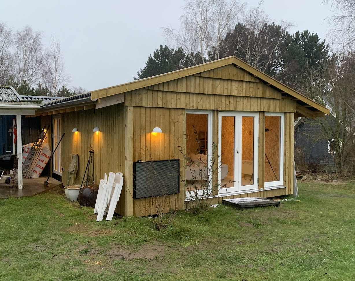32 m2 tilbygg til hytte