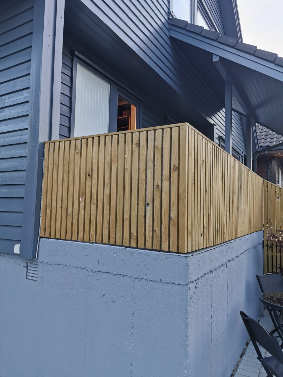 Trapperekkverk og levegg