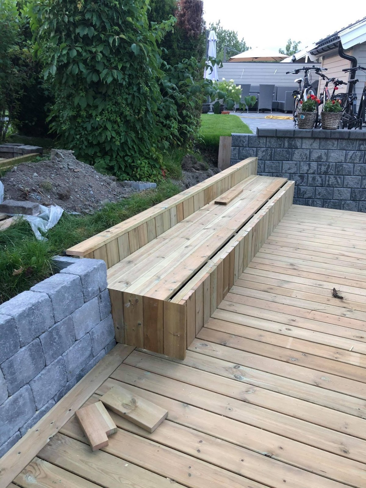 Uteområde med integrert lys